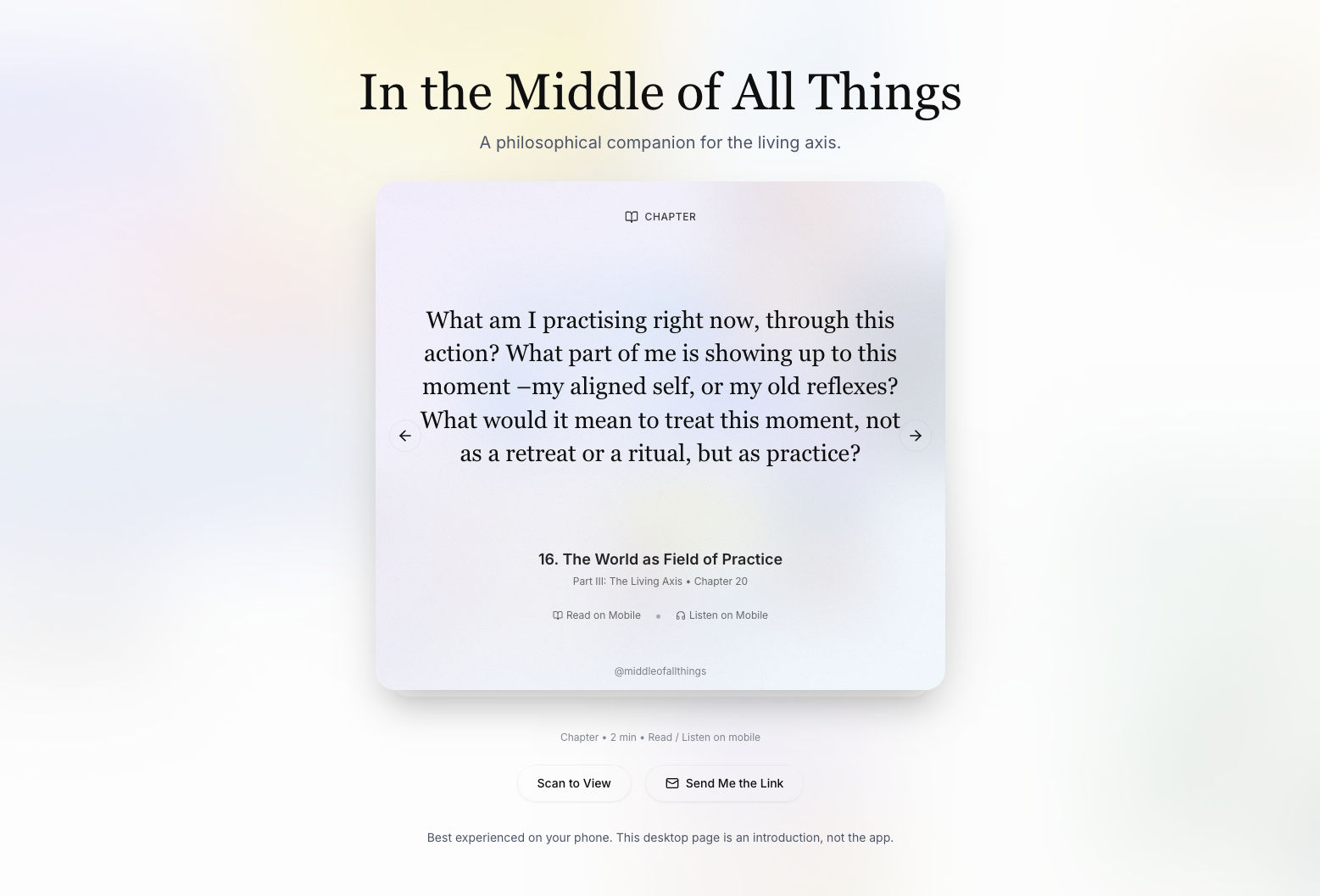 In the Middle of All Things